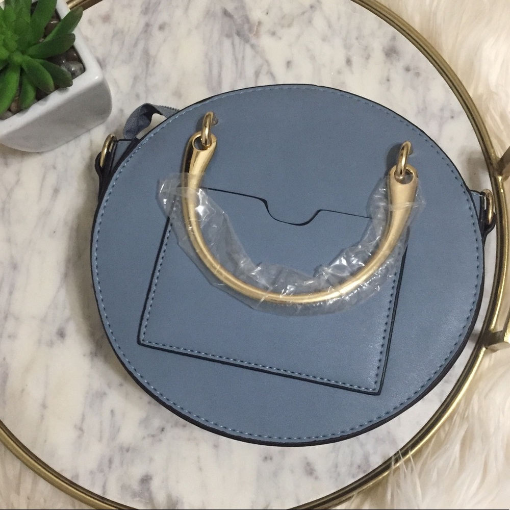 Round Blue Crossbody Bag - Picture 2 of 7